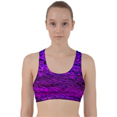 Magenta Waves Flow Series 2 Back Weave Sports Bra by DimitriosArt