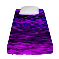 Magenta Waves Flow Series 2 Fitted Sheet (single Size) by DimitriosArt