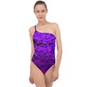 Magenta waves flow series 2 Classic One Shoulder Swimsuit View1