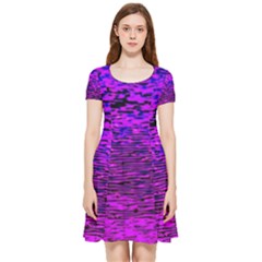 Magenta Waves Flow Series 2 Inside Out Cap Sleeve Dress by DimitriosArt