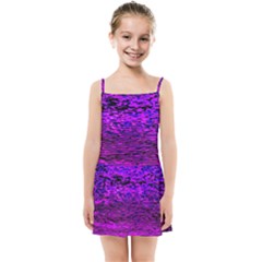 Magenta Waves Flow Series 2 Kids  Summer Sun Dress by DimitriosArt