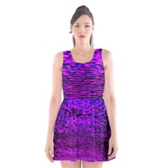 Magenta Waves Flow Series 2 Scoop Neck Skater Dress by DimitriosArt