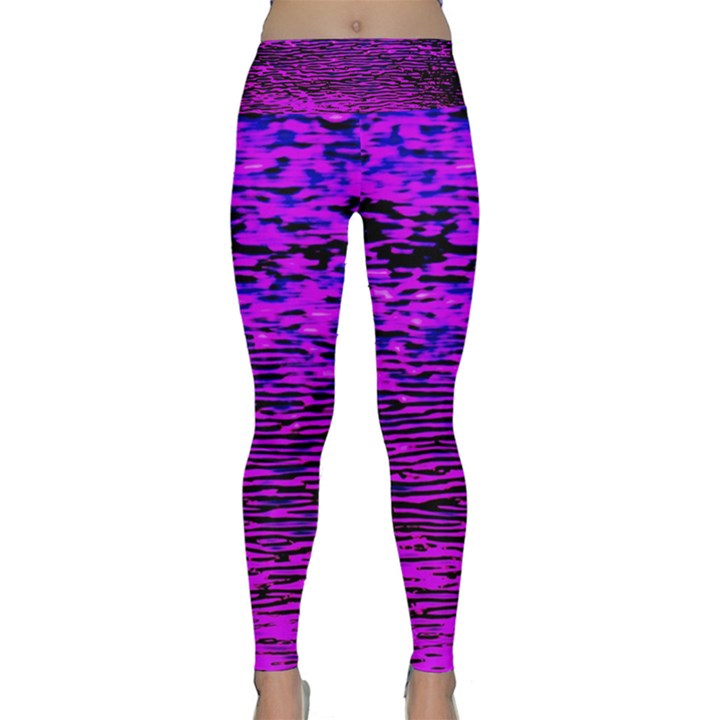 Magenta waves flow series 2 Lightweight Velour Classic Yoga Leggings