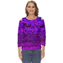 Magenta waves flow series 2 Cut Out Wide Sleeve Top View1