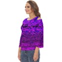 Magenta waves flow series 2 Cut Out Wide Sleeve Top View2