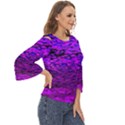 Magenta waves flow series 2 Cut Out Wide Sleeve Top View3