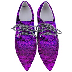 Magenta Waves Flow Series 2 Pointed Oxford Shoes by DimitriosArt