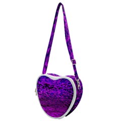 Magenta Waves Flow Series 2 Heart Shoulder Bag by DimitriosArt