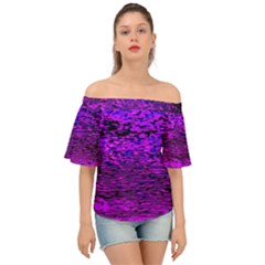 Magenta Waves Flow Series 2 Off Shoulder Short Sleeve Top by DimitriosArt