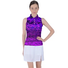 Magenta Waves Flow Series 2 Women s Sleeveless Polo Tee by DimitriosArt