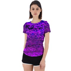 Magenta Waves Flow Series 2 Back Cut Out Sport Tee by DimitriosArt