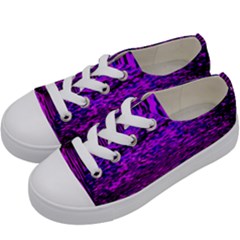 Magenta Waves Flow Series 2 Kids  Low Top Canvas Sneakers by DimitriosArt