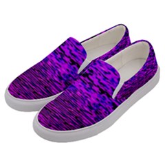 Magenta Waves Flow Series 2 Men s Canvas Slip Ons by DimitriosArt