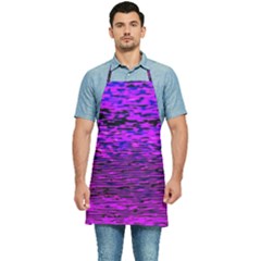 Magenta Waves Flow Series 2 Kitchen Apron by DimitriosArt