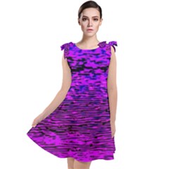 Magenta Waves Flow Series 2 Tie Up Tunic Dress by DimitriosArt