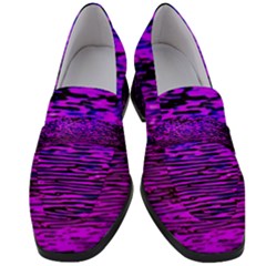 Magenta Waves Flow Series 2 Women s Chunky Heel Loafers by DimitriosArt