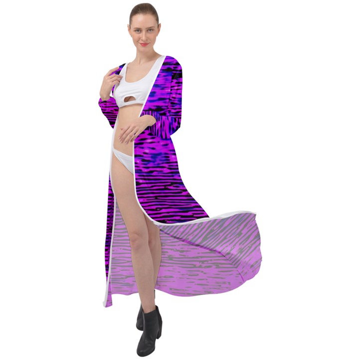 Magenta waves flow series 2 Maxi Chiffon Beach Wrap