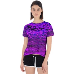 Magenta Waves Flow Series 2 Open Back Sport Tee by DimitriosArt