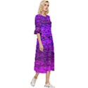 Magenta waves flow series 2 Double Cuff Midi Dress View3