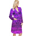 Magenta waves flow series 2 Long Sleeve Velour Robe View3