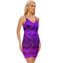 Magenta waves flow series 2 Wrap Tie Front Dress View3