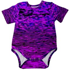 Magenta Waves Flow Series 2 Baby Short Sleeve Onesie Bodysuit by DimitriosArt