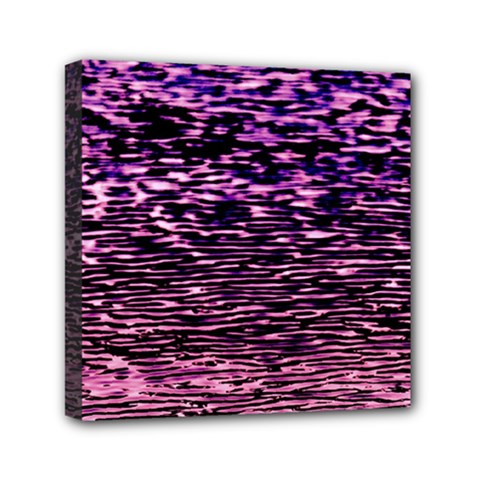 Purple  Waves Abstract Series No2 Mini Canvas 6  X 6  (stretched) by DimitriosArt