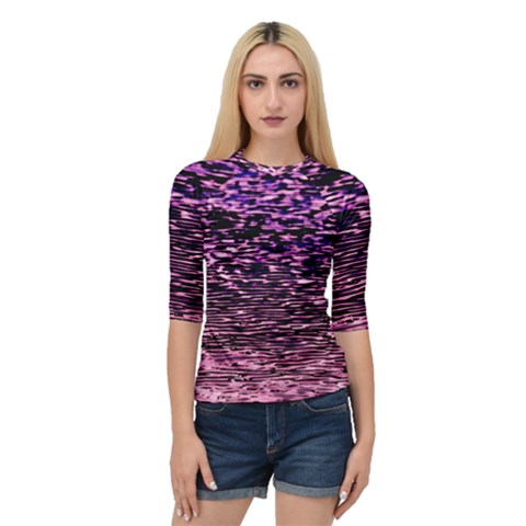 Purple  Waves Abstract Series No2 Quarter Sleeve Raglan Tee by DimitriosArt