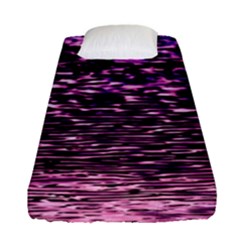 Purple  Waves Abstract Series No2 Fitted Sheet (single Size) by DimitriosArt