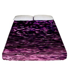 Purple  Waves Abstract Series No2 Fitted Sheet (california King Size) by DimitriosArt