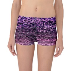 Purple  Waves Abstract Series No2 Reversible Boyleg Bikini Bottoms by DimitriosArt