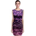 Purple  waves abstract series no2 Sleeveless Velvet Midi Dress View1