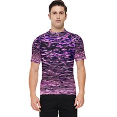 Purple  Waves Abstract Series No2 Men s Short Sleeve Rash Guard by DimitriosArt