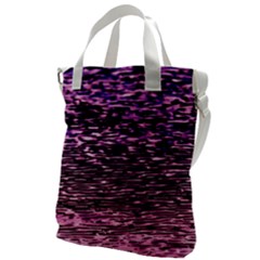 Purple  Waves Abstract Series No2 Canvas Messenger Bag by DimitriosArt