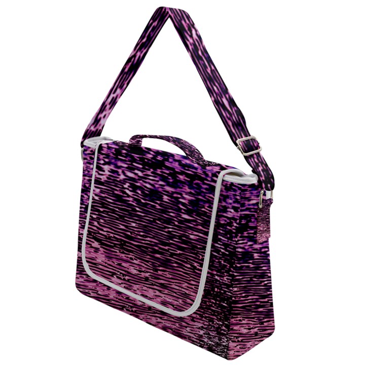 Purple  waves abstract series no2 Box Up Messenger Bag