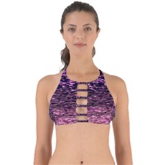 Purple  Waves Abstract Series No2 Perfectly Cut Out Bikini Top by DimitriosArt