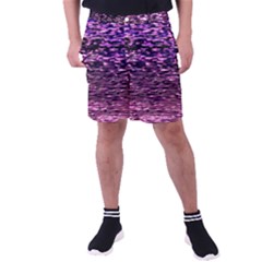 Purple  Waves Abstract Series No2 Men s Pocket Shorts by DimitriosArt