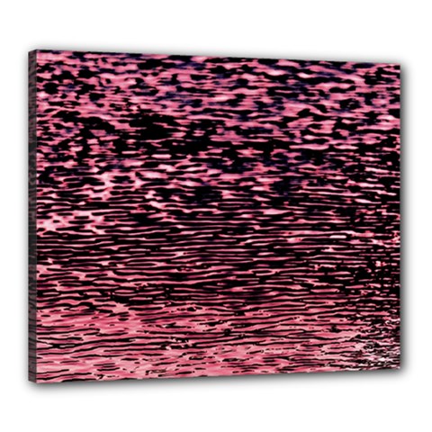 Pink  Waves Flow Series 11 Canvas 24  X 20  (stretched) by DimitriosArt