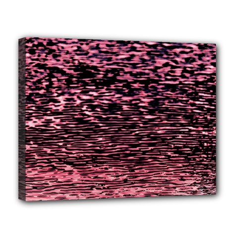 Pink  Waves Flow Series 11 Canvas 14  X 11  (stretched) by DimitriosArt