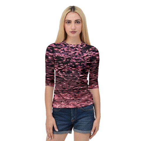 Pink  Waves Flow Series 11 Quarter Sleeve Raglan Tee by DimitriosArt