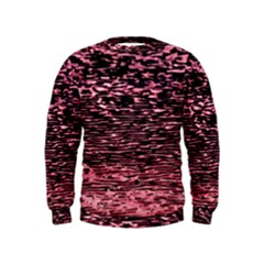 Pink  Waves Flow Series 11 Kids  Sweatshirt by DimitriosArt