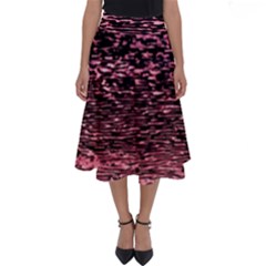 Pink  Waves Flow Series 11 Perfect Length Midi Skirt by DimitriosArt