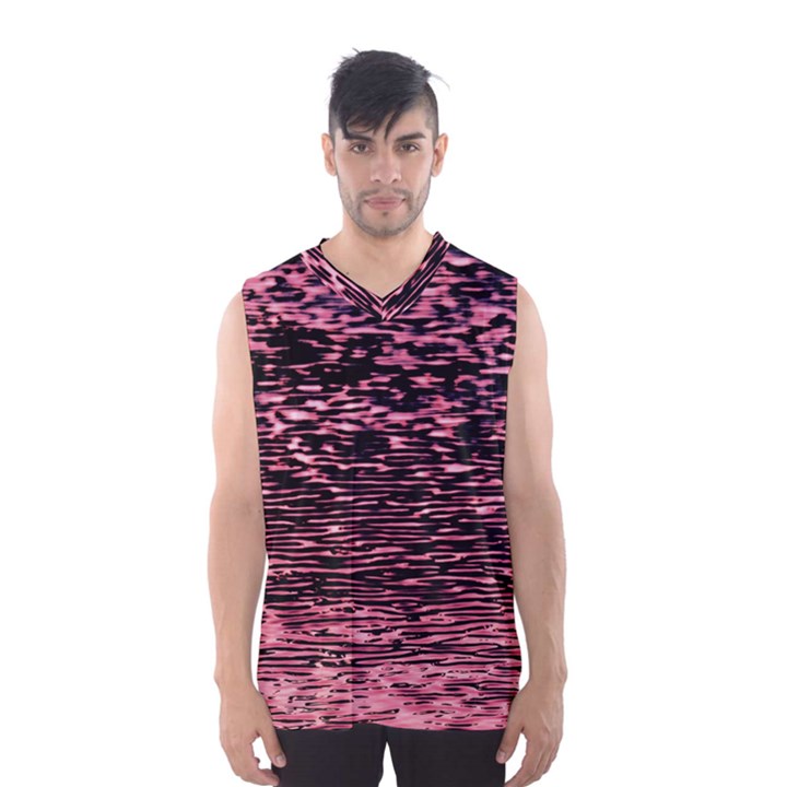 Pink  waves flow series 11 Men s Basketball Tank Top