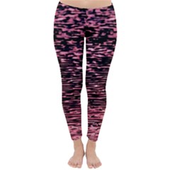 Pink  Waves Flow Series 11 Classic Winter Leggings by DimitriosArt