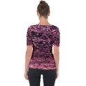 Pink  waves flow series 11 Shoulder Cut Out Short Sleeve Top View2