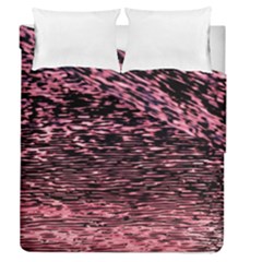 Pink  Waves Flow Series 11 Duvet Cover Double Side (queen Size) by DimitriosArt