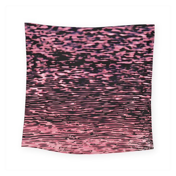 Pink  waves flow series 11 Square Tapestry (Small)