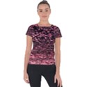 Pink  waves flow series 11 Short Sleeve Sports Top  View1