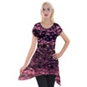 Pink  waves flow series 11 Short Sleeve Side Drop Tunic View1