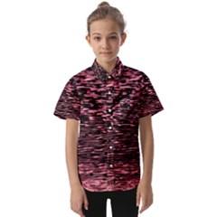 Pink  Waves Flow Series 11 Kids  Short Sleeve Shirt by DimitriosArt